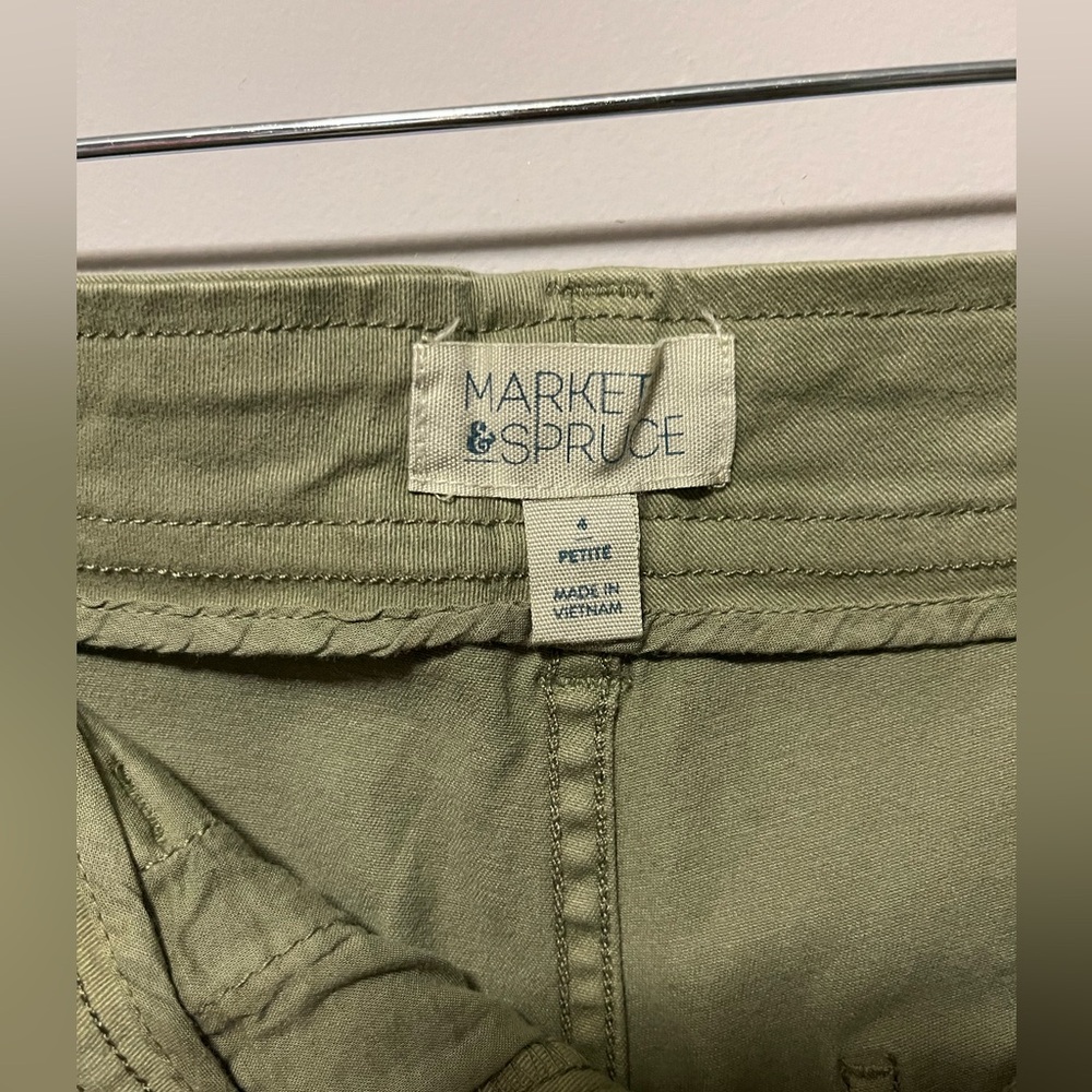 NWT Market & Spruce relaxed skinny stretch pants, green women’s sz 4 & 6 petite - Picture 15 of 16